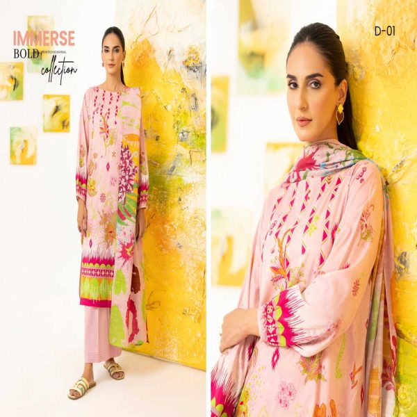 3 Piece Printed Lawn - Image 2