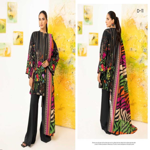 3 Piece Printed Lawn - Image 2