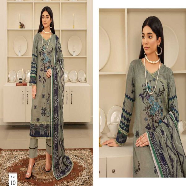 3 PC Printed Lawn D1 - Image 2