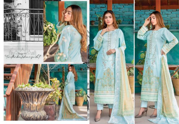 3 PC Embroidered lawn - Image 2