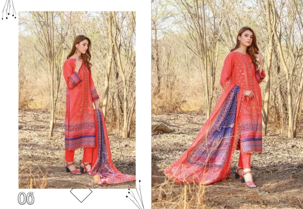 3 PC Embroidered lawn - Image 2