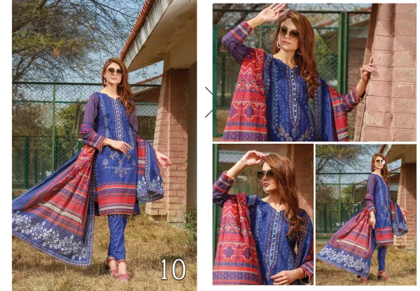 3 PC Embroidered lawn - Image 2