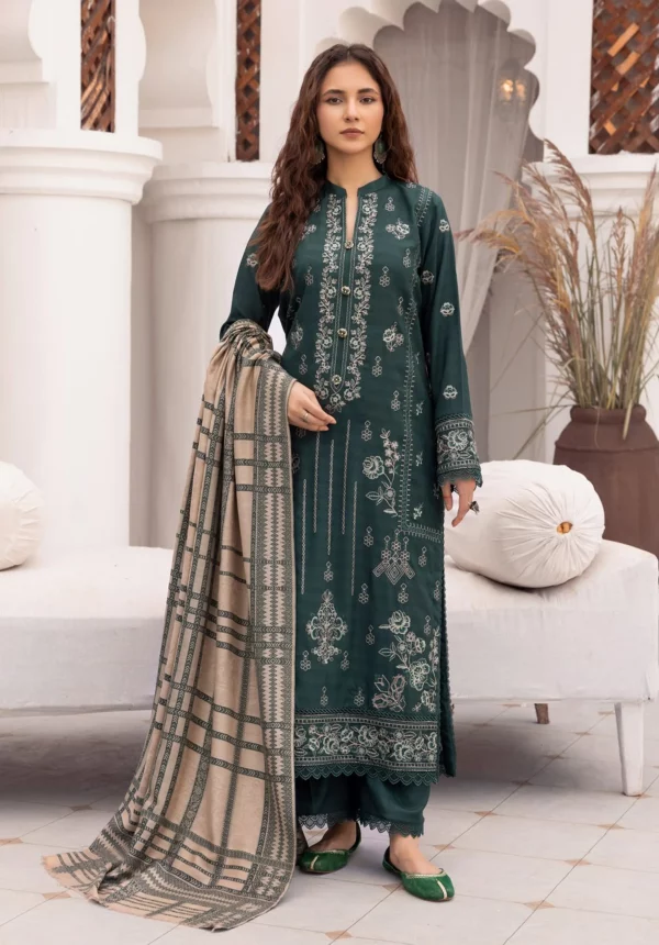 3 PC Embroidered Dhanak