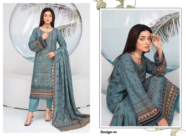 3 PC Digital Printed Khaddar - Image 3