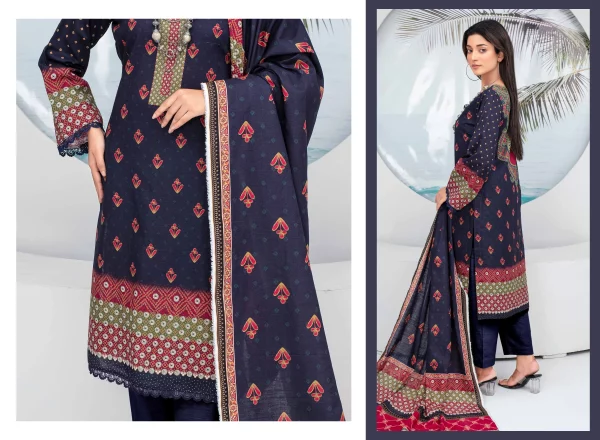 3 PC Digital Printed Khaddar - Image 5