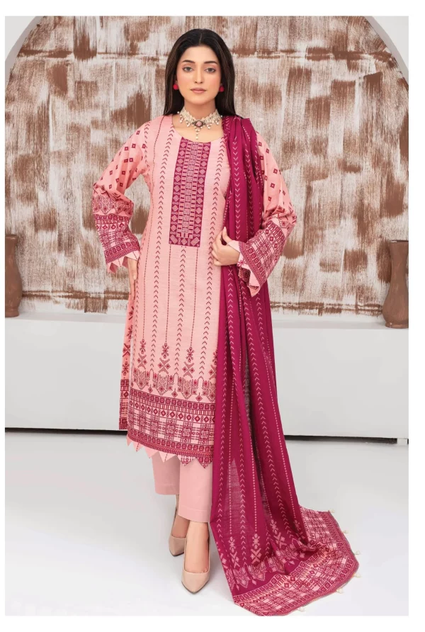 3 PC Digital Printed  Khaddar