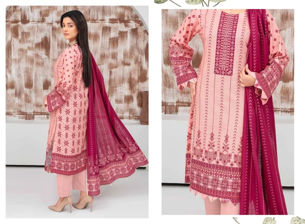 3 PC Digital Printed  Khaddar - Image 2