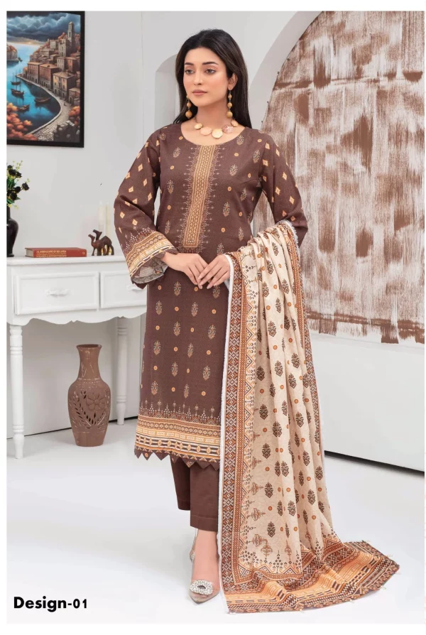 3 PC Digital Printed Khaddar