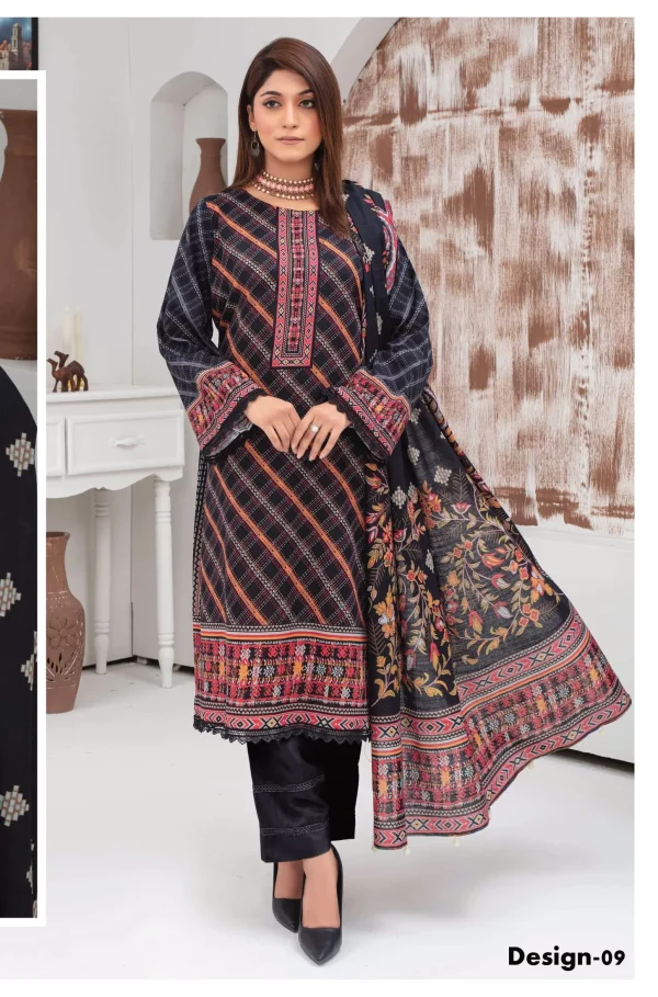 3 PC Printed Slub Khaddar