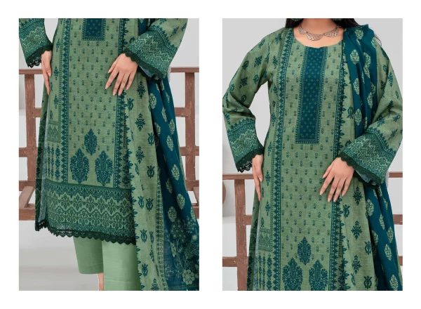 3 PC Printed Slub Khaddar - Image 2