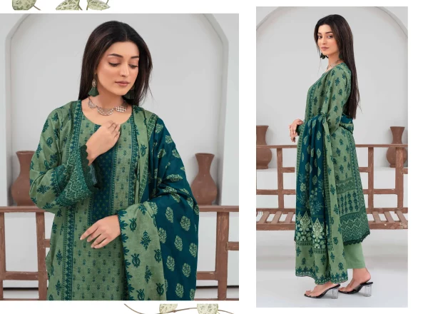 3 PC Printed Slub Khaddar - Image 3