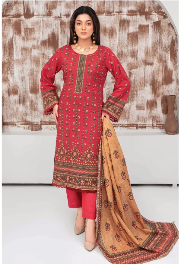 3 PC Digital Printed  Khaddar