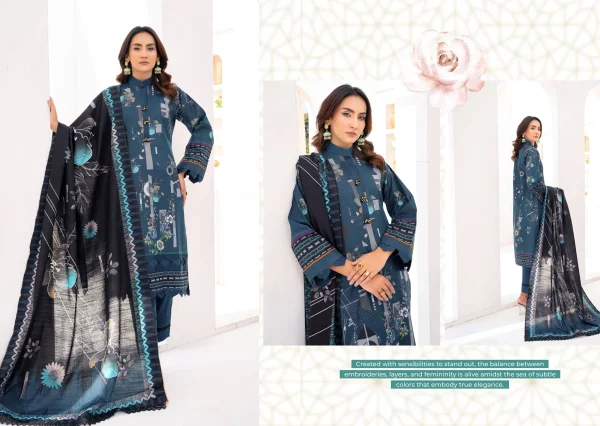 3 PC Digital Printed Soft Khaddar - Image 3