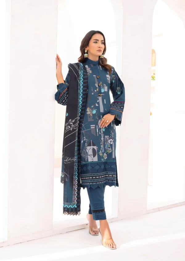 3 PC Digital Printed Soft Khaddar - Image 4