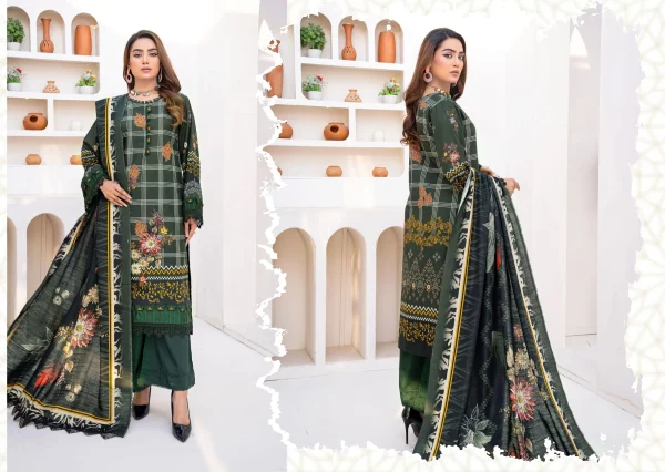 3 PC Digital Printed Soft Khaddar - Image 4