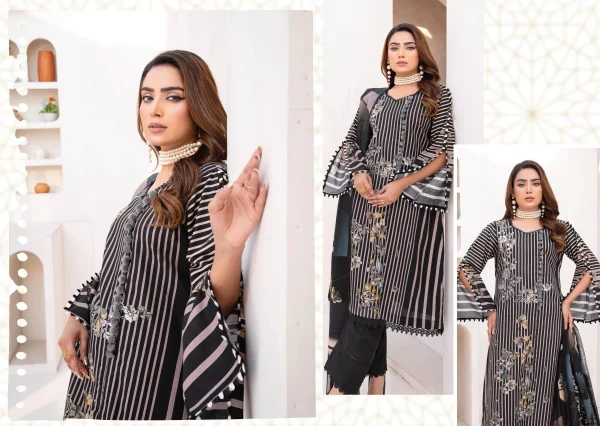 3 PC Digital Printed Soft Khaddar - Image 4