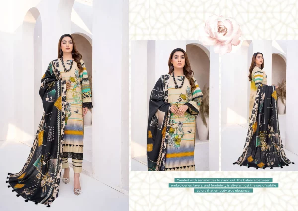 3 PC Digital Printed Soft Khaddar - Image 2